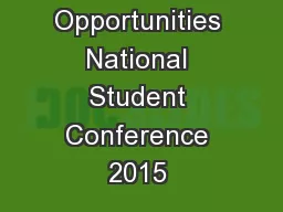 Realising Opportunities National Student Conference 2015 
