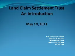 Land Claim Settlement Trust