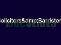 Solicitors&Barristers