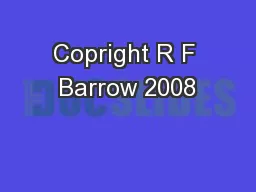 Copright R F Barrow 2008