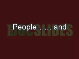 People…… and