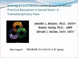 Strategies and Resources for Evidence-Based Practice Educat
