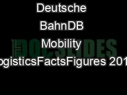 Deutsche BahnDB Mobility LogisticsFactsFigures 2012
