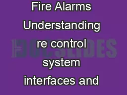 Automated Guided Vehicles AGVs and Fire Alarms Understanding re control system interfaces