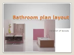 Bathroom plan layout