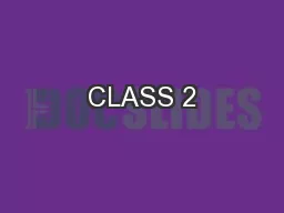CLASS 2
