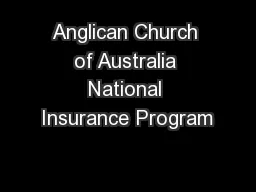 Anglican Church of Australia National Insurance Program