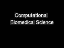 Computational Biomedical Science