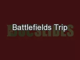 Battlefields Trip