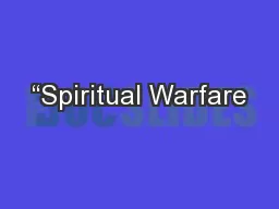 “Spiritual Warfare