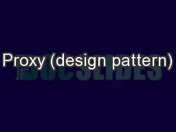 Proxy (design pattern)
