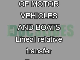 TENNESSEE DEPARTMENT OF REVENUE AFFIDAVIT OF NONDEALER TRANSFERS OF MOTOR VEHICLES AND BOATS Lineal relative transfer Persons qualified when related to transferor as spouse sibling child grandchild g