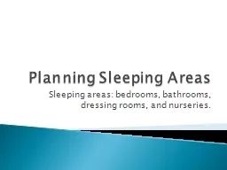 Planning Sleeping Areas