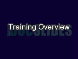 Training Overview