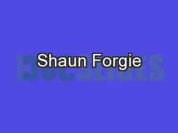Shaun Forgie