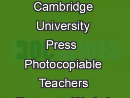 Four Corners  Cambridge University Press  Photocopiable Teachers Resource Worksh