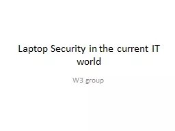 Laptop Security in the current IT world