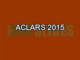 ACLARS 2015