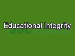 Educational Integrity