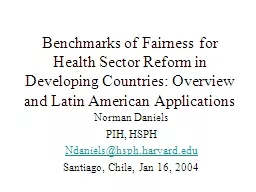 Benchmarks of Fairness for Health Sector Reform in Developi