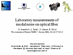 Laboratory measurements of modal noise on optical fiber