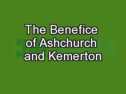 The Benefice of Ashchurch and Kemerton