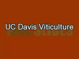 UC Davis Viticulture