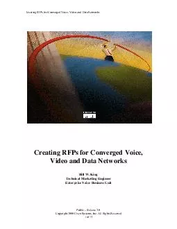 Creating RFPs for Converged Voice Video and Data Networks Public  Release