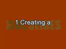 1 Creating a
