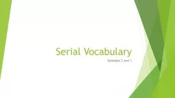 Serial Vocabulary