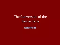The Conversion of the Samaritans