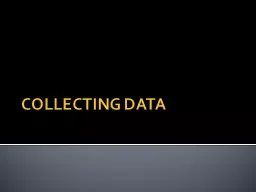COLLECTING DATA