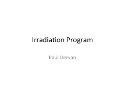 Irradiation Program