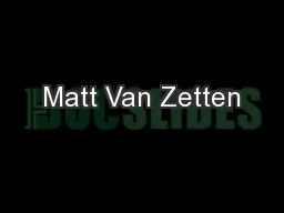 Matt Van Zetten