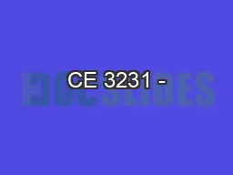 CE 3231 -