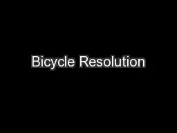 Bicycle Resolution