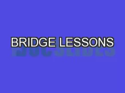 BRIDGE LESSONS