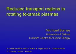 Reduced transport regions in rotating