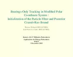 BearingsOnly Tracking in Modied Polar Coordinate System  Initialization of the Particle