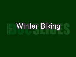 Winter Biking