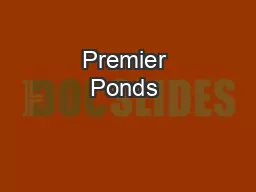 Premier Ponds & Wildlife, Inc.
