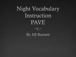 Night Vocabulary Instruction