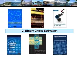 2. Binary Choice Estimation