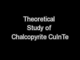 Theoretical Study of Chalcopyrite CuInTe