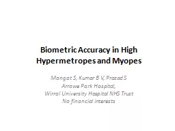 Biometric Accuracy in High