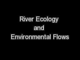 River Ecology and Environmental Flows