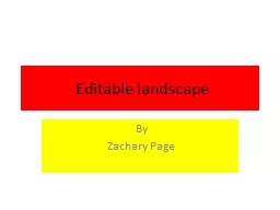 Editable landscape