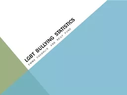 LGBT Bullying Statistics