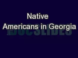 Native Americans in Georgia