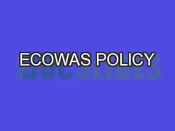 ECOWAS POLICY